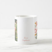 Best Mom Ever Boho Custom Photo and Name Kaffeetasse (Mittel)