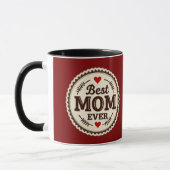 Best Mom Ever Classic Retro Design Tasse (Links)
