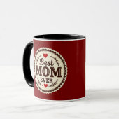 Best Mom Ever Classic Retro Design Tasse (Vorderseite Links)