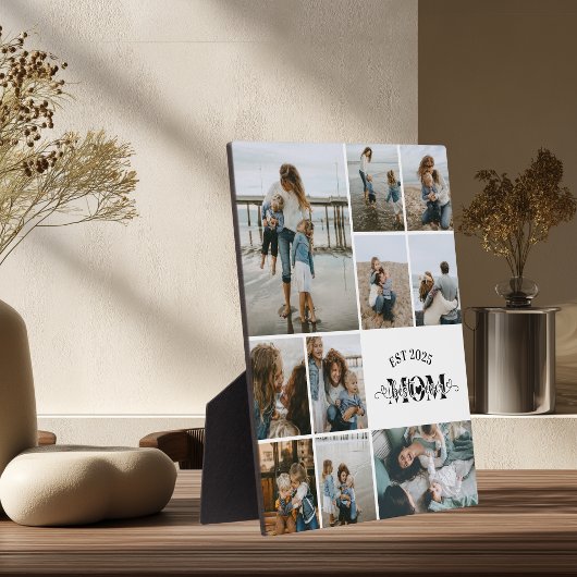 Best Mom Ever Custom Photo Collage Fotoplatte
