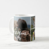 Best Mom Ever Custom Photo Collage Kaffeetasse (Vorderseite Links)