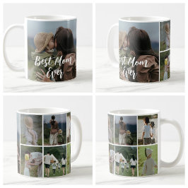 Best Mom Ever Custom Photo Collage Kaffeetasse