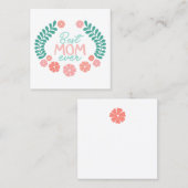 Best mom ever cute floral design begleitkarte (Vorne/Hinten)