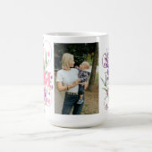 Best Mom Ever Floral Watercolor Design Kaffeetasse (Mittel)
