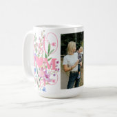Best Mom Ever Floral Watercolor Design Kaffeetasse (Vorderseite Links)