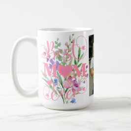 Best Mom Ever Floral Watercolor Design Kaffeetasse