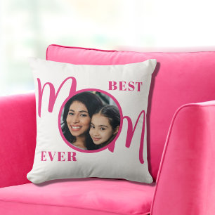 Best Mom Ever Foto Pink Kissen