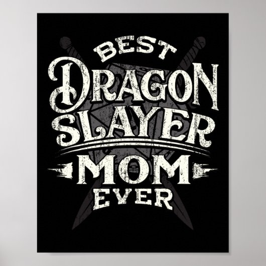 Best Mom Ever Funny Mother's Day Rpg Gamer Women  Poster (Vorne)