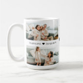 Best Mom Ever Heart Personalized 5 Photo Collage Kaffeetasse (Links)