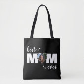 Best Mom Ever Heart Photo Mother's Day Black Tasche (Vorderseite)