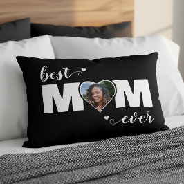 Best Mom Ever Heart Photo Mother's Day Dekokissen