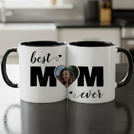 Best Mom Ever Heart Photo Mother's Day Tasse