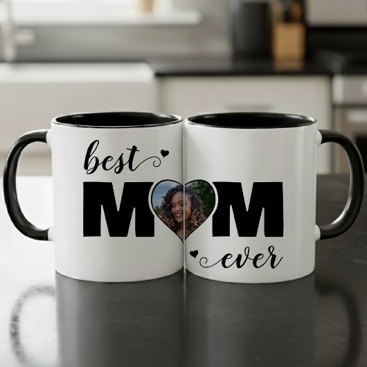 Best Mom Ever Heart Photo Mother's Day Tasse