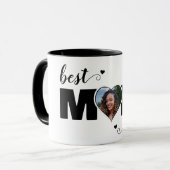 Best Mom Ever Heart Photo Mother's Day Tasse (Vorderseite Links)