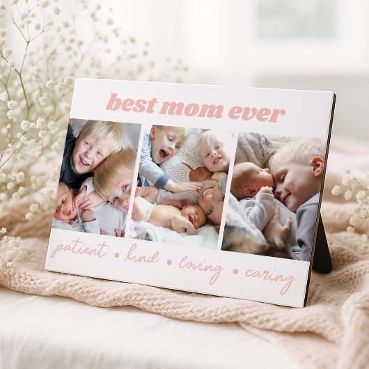 Best Mom Ever Kids Photo Fotoplatte