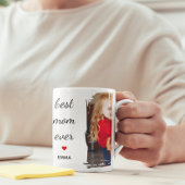 Best Mom Ever l Custom Photo & Text Typography Tasse