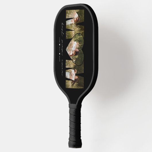 Best Mom Ever Modern Photo Collage Gift For Mother Pickleball Schläger (Links)
