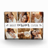 Best Mom Ever Modern Photo Collage Personalized Fotoblock (Vorderseite)