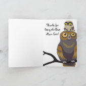 Best Mom Ever! Owl Mother's Day Card Karte (Innenseite)