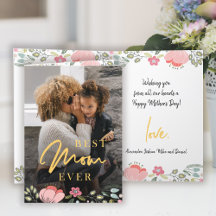 Best mom ever personalized photo Mothers Day