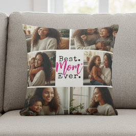 Best Mom Ever Photo Collage Birthday Mother's Day Kissen