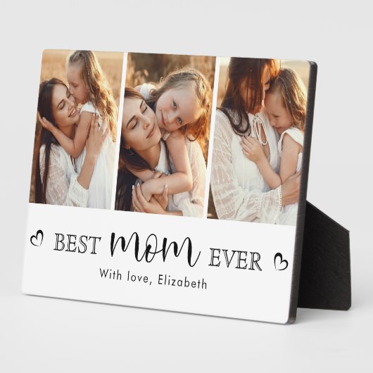 Best Mom Ever Photo Collage Cute Trendy  Fotoplatte (Seite)