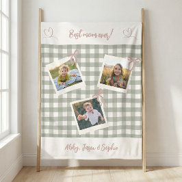 Best Mom Ever Photo Collage Fleecedecke