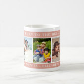 Best Mom Ever Photo Collage Peach Happy Birthday Kaffeetasse (Mittel)