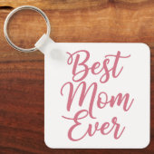 Best Mom Ever Pink Custom 1 Photo Keepsake Schlüsselanhänger (Vorderseite)