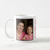 Best Mom Ever Pink Script 2 Photo Keepsake Kaffeetasse (Links)