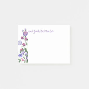 Best Mom Ever Quote Summer Garden Flowers  Post-it Klebezettel