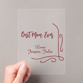 Best mom ever red love Spanish border stylish  Acryleinladungen (Insitu (Handheld))