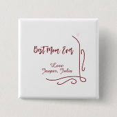 Best mom ever red love Spanish border stylish  Button (Vorderseite)