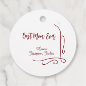 Best mom ever red love Spanish border stylish  Geschenkanhänger (Rückseite)