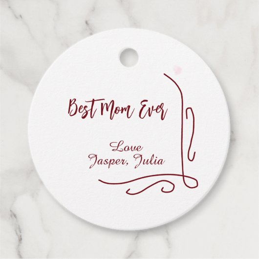 Best mom ever red love Spanish border stylish  Geschenkanhänger (Vorderseite)