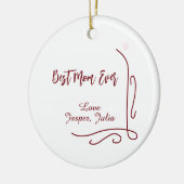 Best mom ever red love Spanish border stylish  Keramik Ornament (Links)