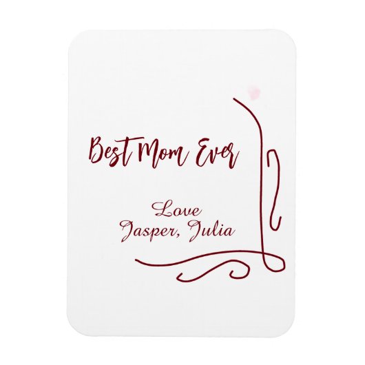 Best mom ever red love Spanish border stylish  Magnet (Vertikal)