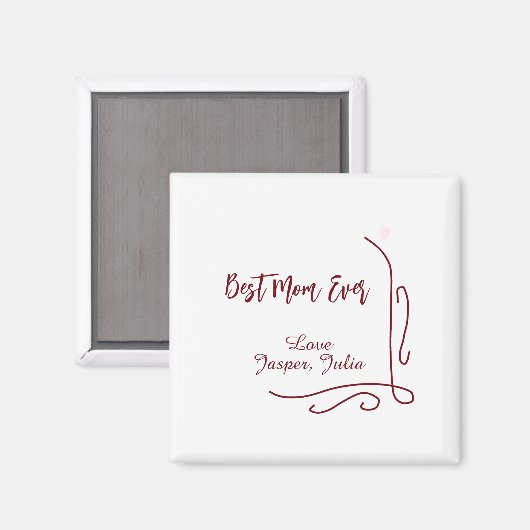 Best mom ever red love Spanish border stylish  Magnet (Vorderseite/Rückseite)