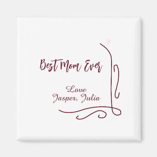 Best mom ever red love Spanish border stylish  Magnet (Vorne)