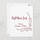 Best mom ever red love Spanish border stylish  Postkarte (Vorne/Hinten)