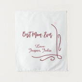 Best mom ever red love Spanish border stylish  Wandteppich (Vorderseite)