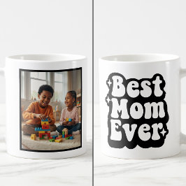 Best Mom Ever Retro Groovy 1 Photo Keepsake Kaffeetasse