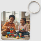 Best Mom Ever Retro Groovy 1 Photo Keepsake Schlüsselanhänger (Rückseite)