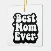 Best Mom Ever Retro Photo Christmas Keepsake  Keramikornament (Links)