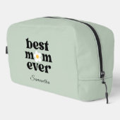 Best Mom Ever Sage Green Personalized Mother's Day Waschbeutel (Rechte Ecke)