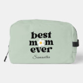 Best Mom Ever Sage Green Personalized Mother's Day Waschbeutel (Rückseite)