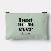 Best Mom Ever Sage Green Personalized  Zubehörtasche (Vorderseite)