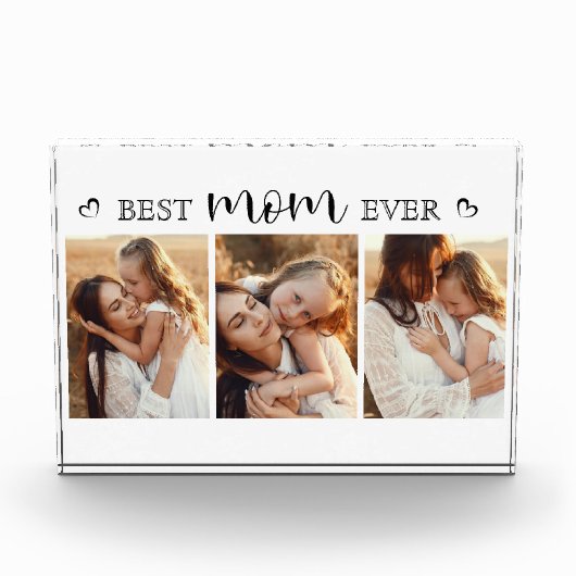 Best Mom Ever Script Gift For Mom Photo Collage Fotoblock (Vorderseite)