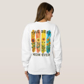 Best Mom Ever Sunflower Watercolor Sweatshirt - Mo (Schwarz voll)
