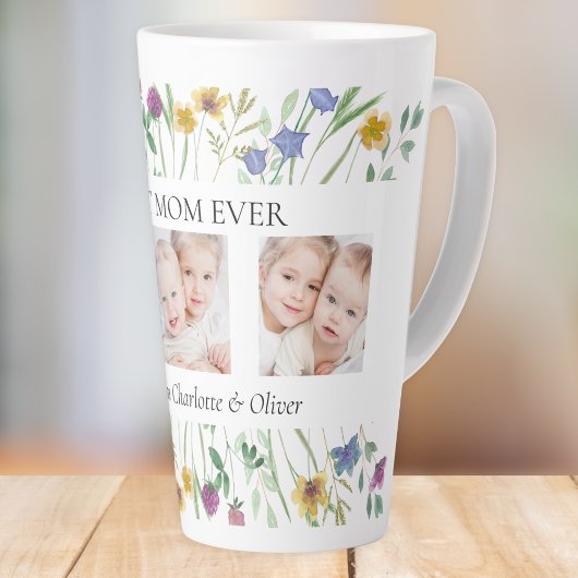 Best Mom Ever Wildflower Photo Mother's Day  Milchtasse